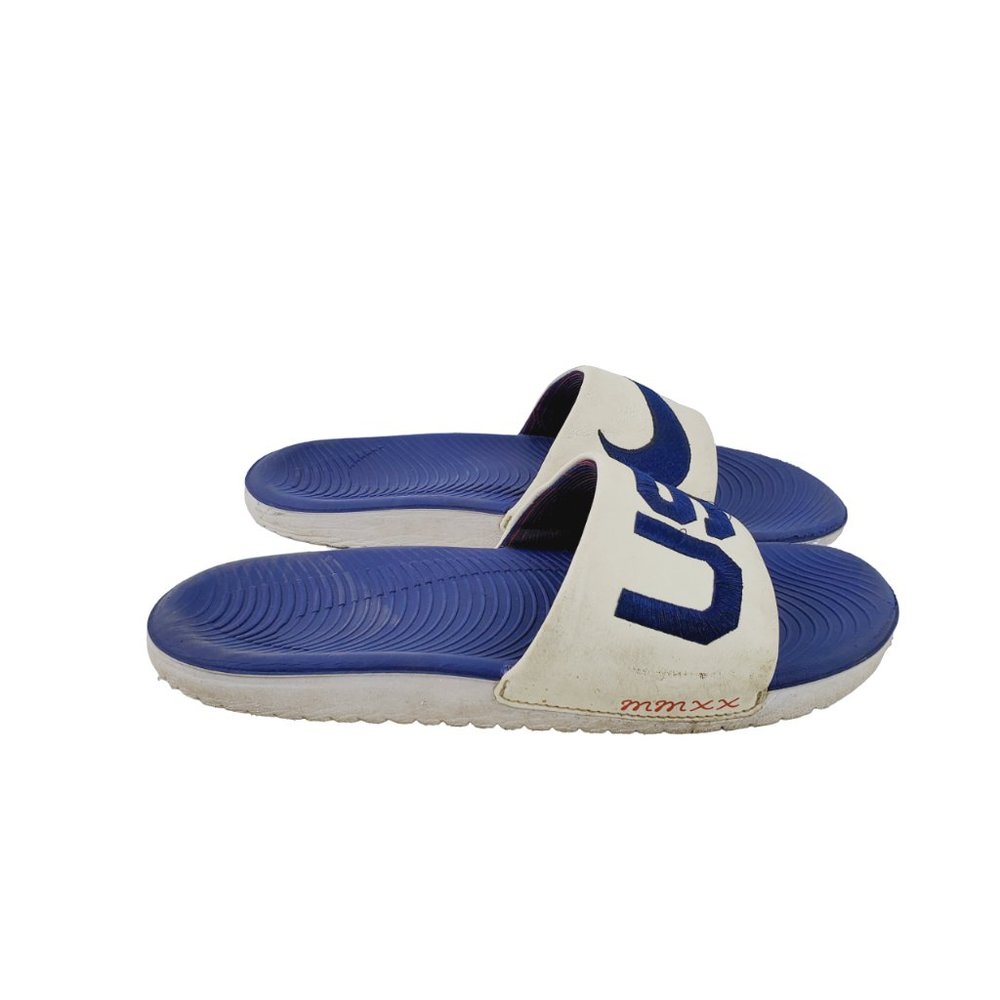 Nike Men's Blue White Offcourt US Team "MMXX" Slip-On Slide Sandal Size US 5